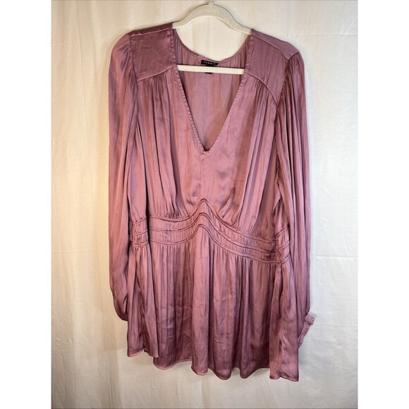 Torrid Long Sleeve Blouse Dusty Rose Size 4XL Preowned - Picture 1 of 12